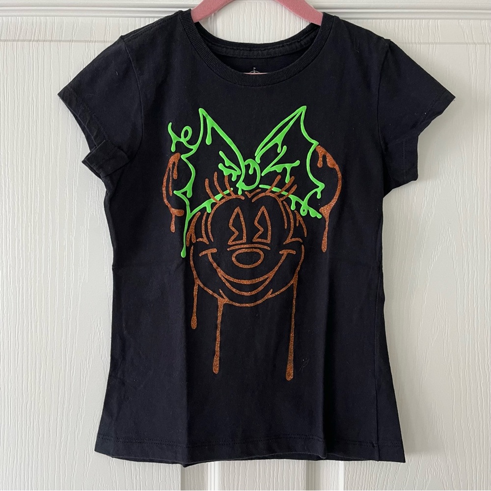 Disney Minnie Mouse Halloween T-Shirt - Black - Size M (7/8)